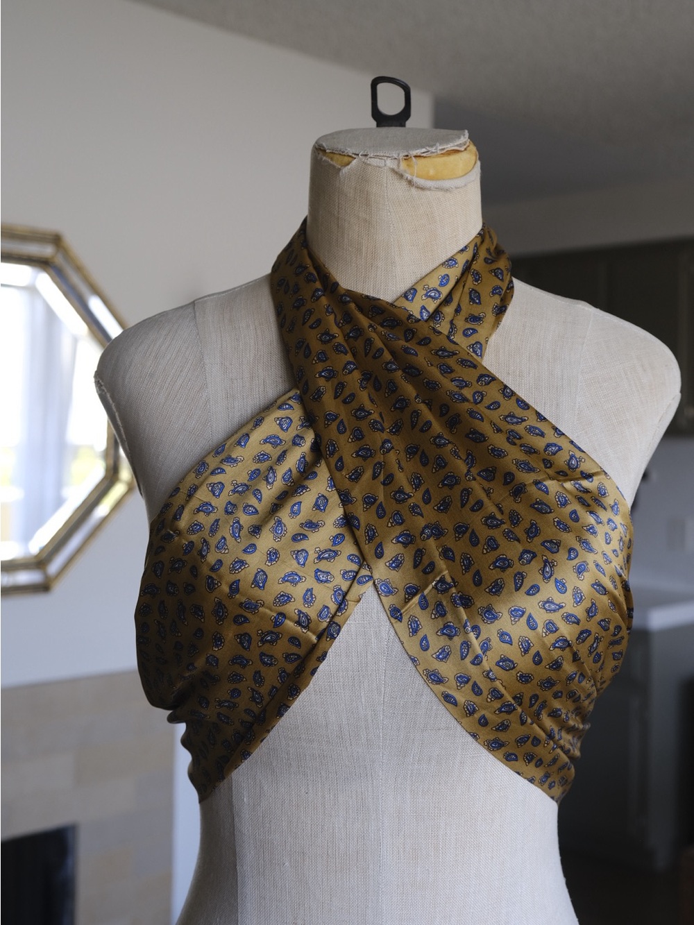 100% silk paisley scarf